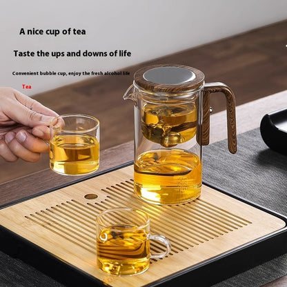 Glass teapot with tea separation