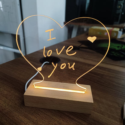 Creative Memo Board LED Night Light USB Message Board with Pen